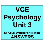 2023-2027 VCE Psychology - Nervous System